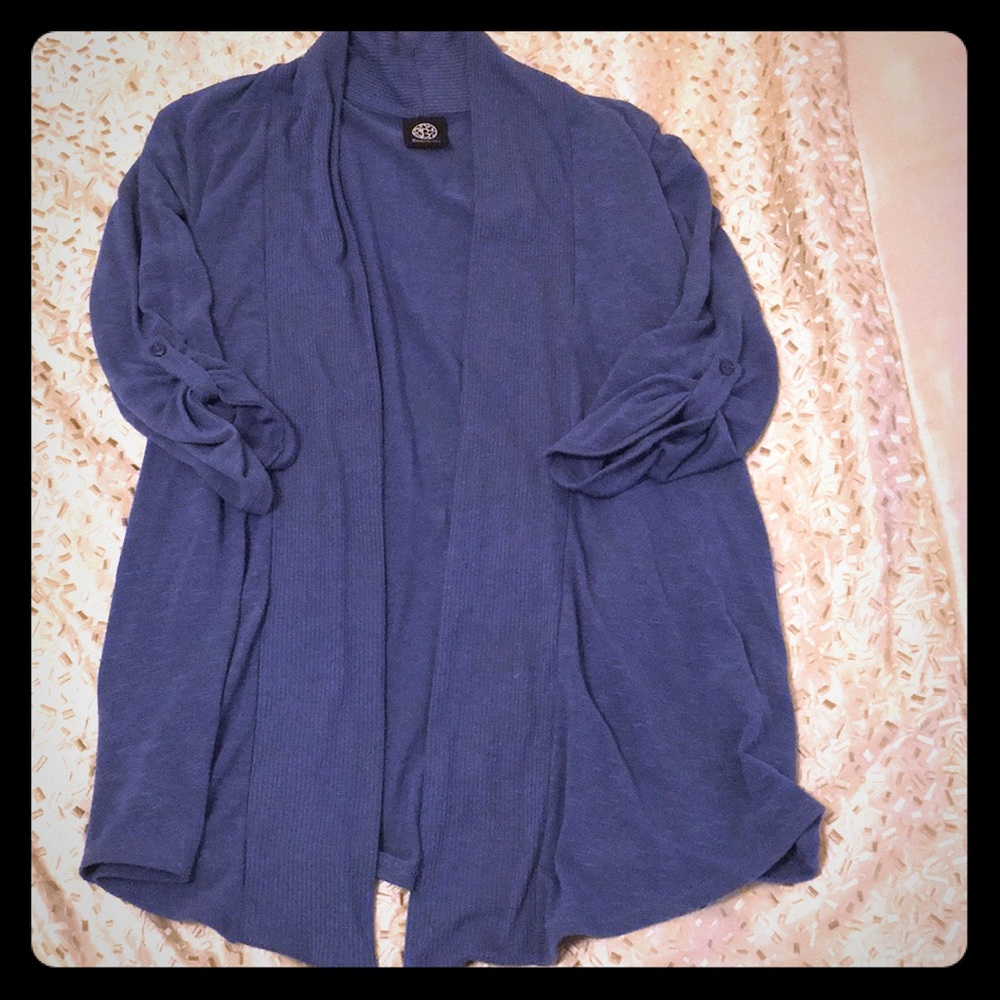 Blue Tunic length cardigan